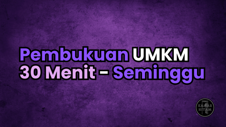 Pembukuan UMKM 30 menit seminggu