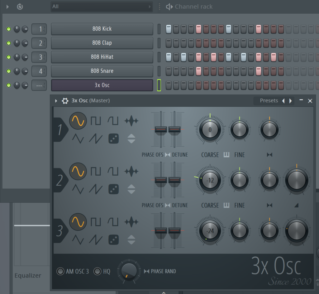snapshot - fl studio 3xosc